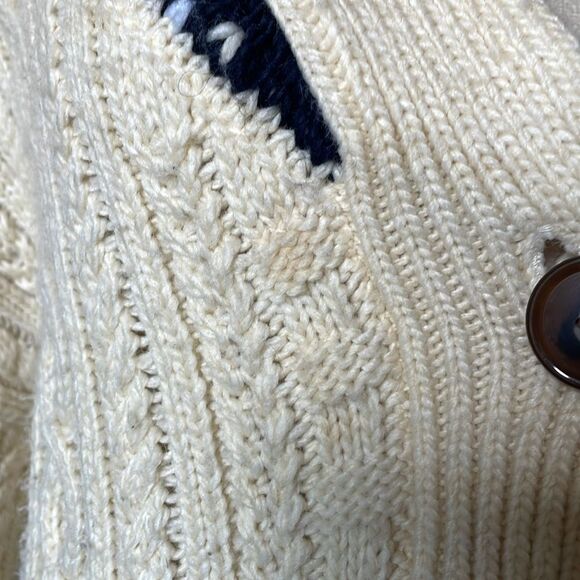 Zara Cozy Cream Chunky Cable Knit Oversized Semi-Cropped Sweater (Size: Medium) - Picture 9 of 15